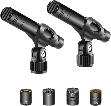 NEEWER 2-Pack Pencil Stick Condenser Mic w Interchangeable Omni Cardioid