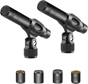 NEEWER 2-Pack Pencil Stick Condenser Mic w Interchangeable Omni Cardioid
