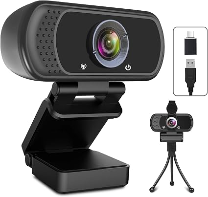 USB C Webcam for Switch 2 / PC: 1080P HD Web Cam with Mic,Computer Camera