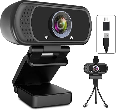 USB C Webcam for Switch 2 / PC: 1080P HD Web Cam with Mic,Computer Camera