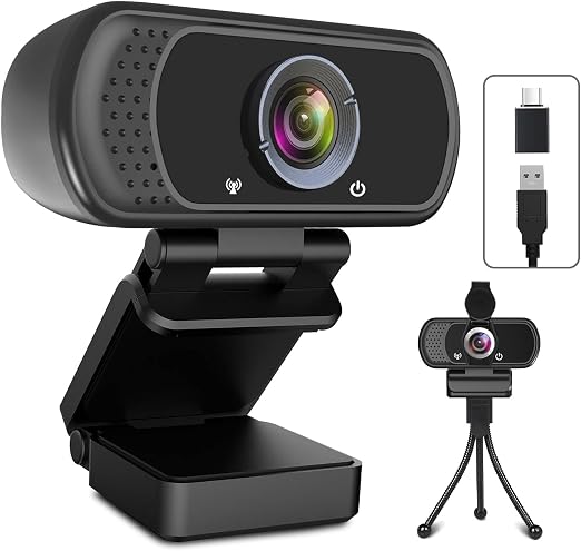 USB C Webcam for Switch 2 / PC: 1080P HD Web Cam with Mic,Computer Camera