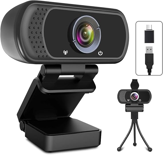 USB C Webcam for Switch 2 / PC: 1080P HD Web Cam with Mic,Computer Camera