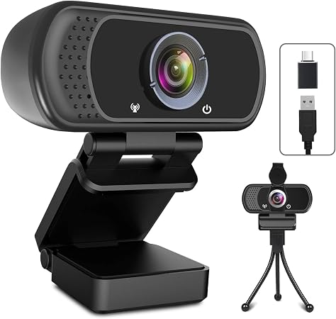 USB C Webcam for Switch 2 / PC: 1080P HD Web Cam with Mic,Computer Camera