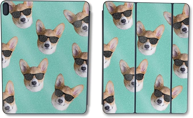 Glossy Glitter Skin Compatible with Apple Smart Folio for iPad Pro 11-inch (M2) 2024 - Cool Corgi - Premium 3M Vinyl Protective Wrap Decal Cover - Easy to Apply | Crafted in The USA by MightySkins - Image 8