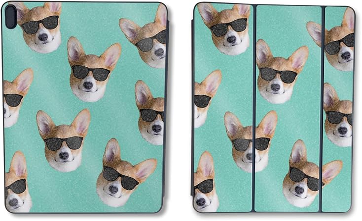 Glossy Glitter Skin Compatible with Apple Smart Folio for iPad Pro 11-inch (M2) 2024 - Cool Corgi - Premium 3M Vinyl Protective Wrap Decal Cover - Easy to Apply | Crafted in The USA by MightySkins - Image 3