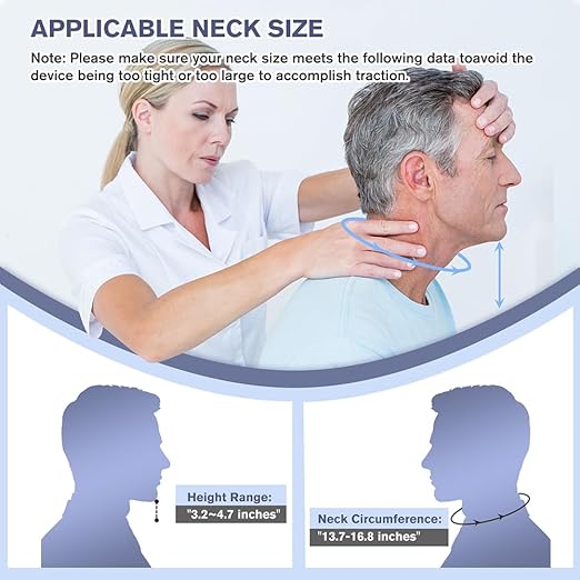 ALPHAY Cervical Neck Traction Device,Electric Air Pump with 3 Power Traction, Built-in 8 Airbag, Neck Pain Relief and Relaxation