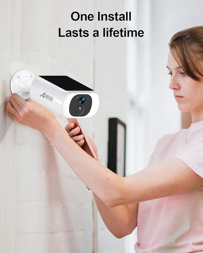 ANRAN 2K Solar Security Cameras Wireless Outdoor 4 Pack – Human Detection, Color Night Vision & Spotlight