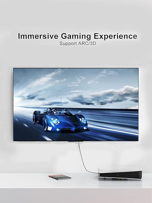 CableCreation 3ft 4K HDMI Cable - Right Angle 90 Degree, Male to Male Cable for Ultra HD 4K@60Hz, 3D Video - 2-Year Warranty