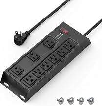 Metal Power Strip Surge Protector, 9 Outlets Heavy Duty Power Strip 4 FT - Image 1