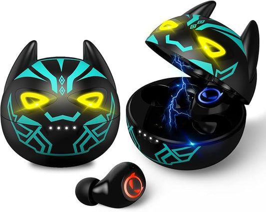 Kids Wireless Earbuds,Bluetooth in Ear Headphone with Microphone Comfort&Lightweight Earphone with Noise Cancellation,3D Surround Stereo Bass,Battery Life Portable Mini Charging Case for Sport.