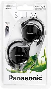 Panasonic- Rp-hs46e-k Slim Clip On Earphone - Black