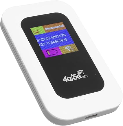 VBESTLIFE Portable WiFi Hotspot Device, 4G 5G LTE 300Mbps WiFi Mobile Hotspot, Pocket SIM Card Travel Router Support Up to 10 Users