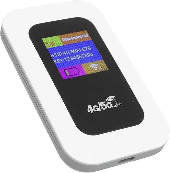 VBESTLIFE Portable WiFi Hotspot Device, 4G 5G LTE 300Mbps WiFi Mobile Hotspot, Pocket SIM Card Travel Router Support Up to 10 Users