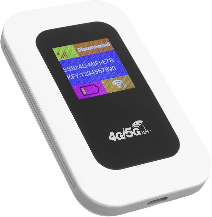 VBESTLIFE Portable WiFi Hotspot Device, 4G 5G LTE 300Mbps WiFi Mobile Hotspot, Pocket SIM Card Travel Router Support Up to 10 Users