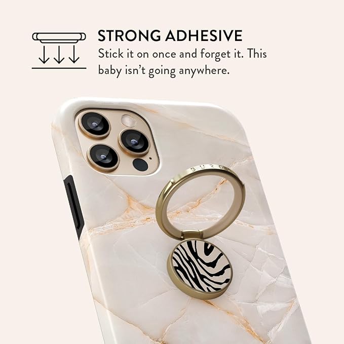 BURGA Cell Phone Ring, Holder Grip and Stand - Finger Phone Grip for Back of Smartphone Case, Kickstand 360 Rotation, Universal Ring for iPhone Samsung Galaxy Huawei Google Pixel, Stylish Accessories