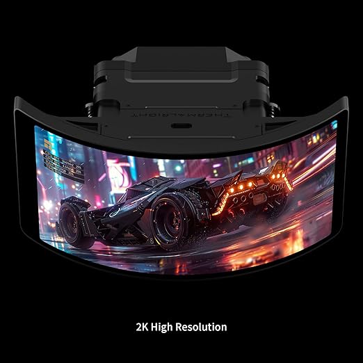 Thermalright Rainbow Vision 360 Turbo ARGB Black 360mm Aio Cooler, 60HZ Curved Screen with 2400x1080 Resolution,for AM4/AM5,Intel LGA1851/1700,6.67in 3D with Magnetic Suction Screen,3000RPM Fan Speed