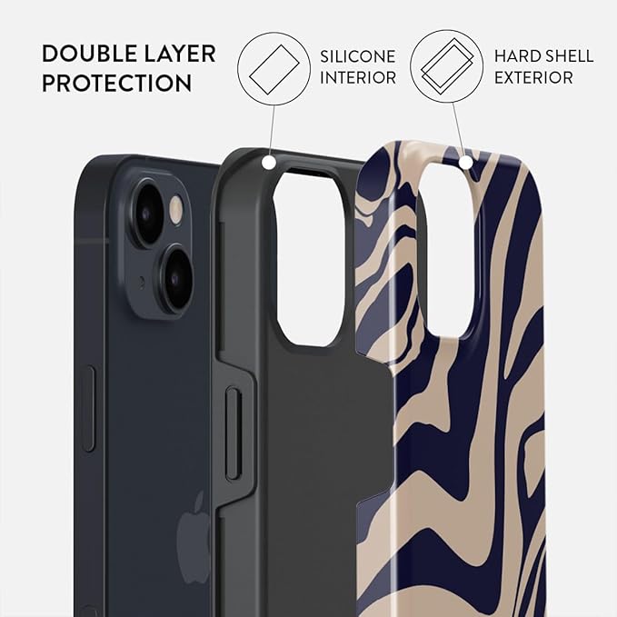 BURGA Phone Case for iPhone 15 - Cute, Trendy, Aesthetic, Pattern Phone Cover, Hard Shell Protection - fits Apple iPhone 15 Case for Women and Men