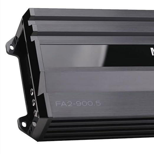 MB Quart Formula 900 Watt 1 Ohm Stable 5 Channel Full Range Class Q1 Car Audio Mobile Amplifier with Bass Remote, FA2-900.5, Black