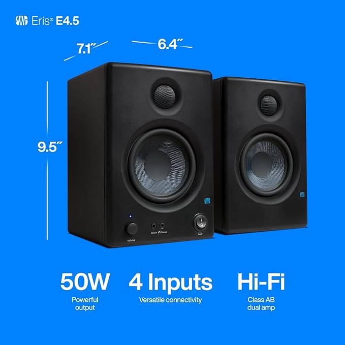 PreSonus Eris E4.5-2-Way 4.5" Near Field Studio Monitor (Pair)