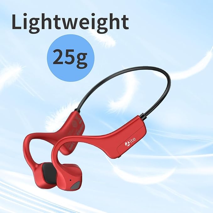 Bone Conduction Headphones Bluetooth5.0 Wireless Headset Open Ear SweatProof Sports Headphones for Workouts Running Walking Cycling Fitness Fishing Yoga-Yellow