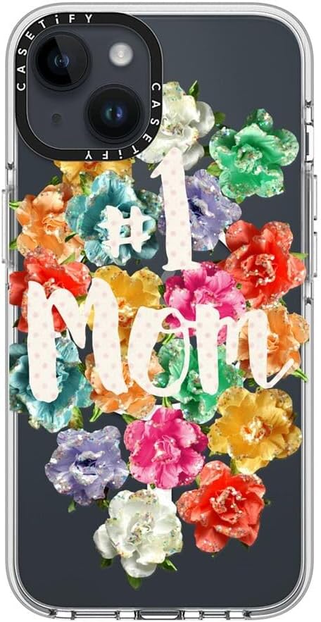 CASETiFY Clear iPhone 14 Case [Not Yellowing / 6.6 ft. 3X Military Grade Drop Protection/Compatible with Magsafe] - #1 Mom - Clear