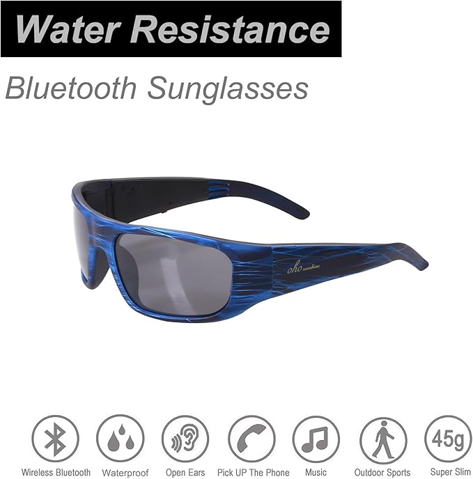 OhO sunshine Smart Glasses,Bluetooth Sunglasses with Open Ear Speaker,Outdoor UV Protection and Voice Control,Unisex