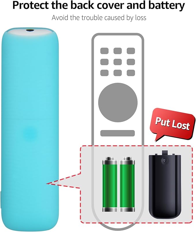[Glow Blue] Luminous Remote Cover Compatible with Onn Android TV 4K UHD Stick TV Box 100024646 100026240 Remote Controller Lightweight Anti-Slip Skin-Friendly Silicone Skin Sleeve