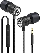 LUDOS Ultra Wired Earbuds in-Ear Headphones, 5 Years Warranty, Earphones with Microphone, Noise Isolating Ear Buds, Memory Foam for iPhone, Samsung, School Students, Kids, Women, Small Ears - Black - Image 1