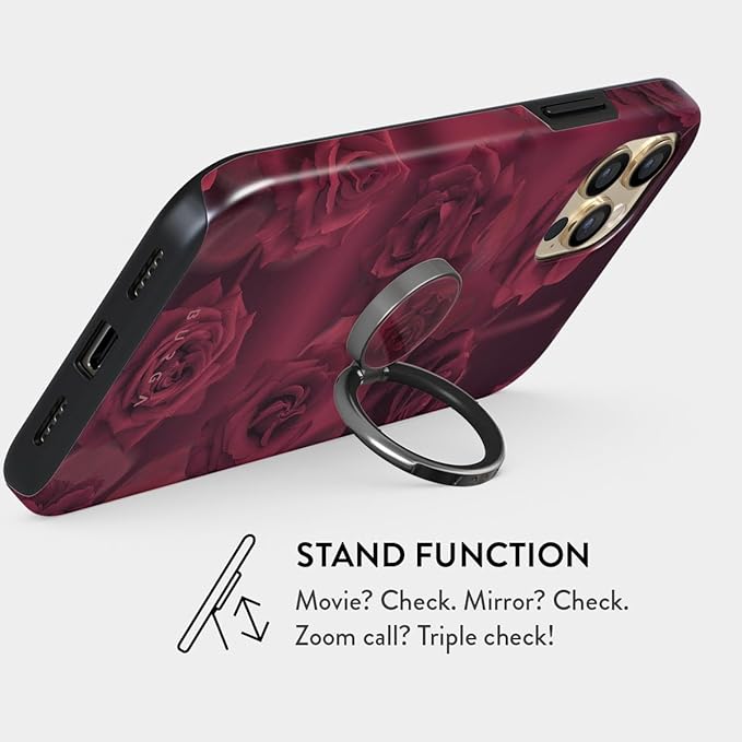 BURGA Cell Phone Ring, Holder Grip and Stand - Finger Phone Grip for Back of Smartphone Case, Kickstand 360 Rotation, Universal Ring for iPhone Samsung Galaxy Huawei Google Pixel, Stylish Accessories