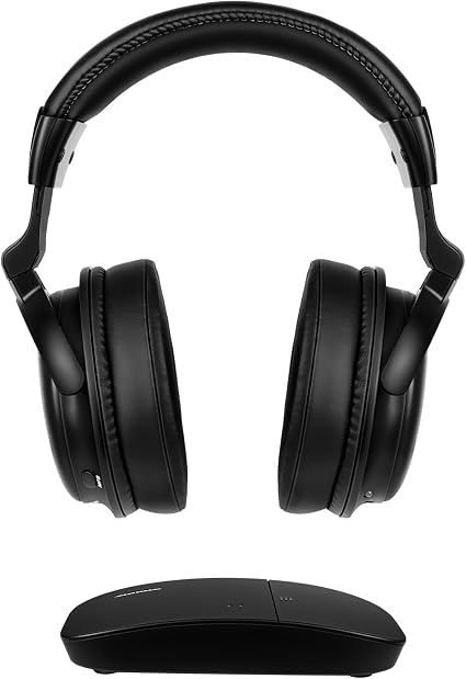 SIMOLIO TV Headphones Wireless for Seniors, 2-in-1 RF & Bluetooth Headsets