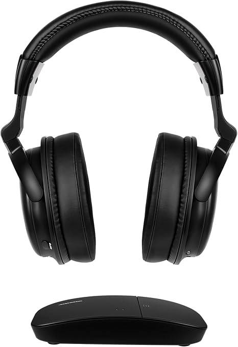 SIMOLIO TV Headphones Wireless for Seniors, 2-in-1 RF & Bluetooth Headsets