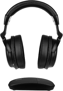 SIMOLIO TV Headphones Wireless for Seniors, 2-in-1 RF & Bluetooth Headsets