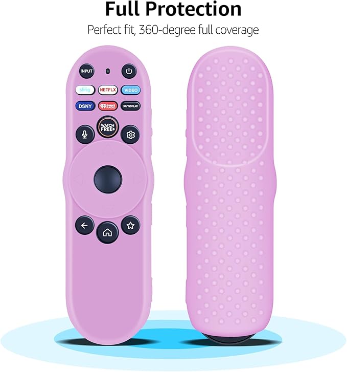 XRT270 Protective Cover for Smart TV Remote, Silicone Protective Case Compatible with XRT270 Silicone Sleeve (Glow Pink)