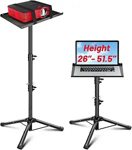 CAHAYA Projector Stand Tripod Adjustable Height Portable Laptop Rack Tray