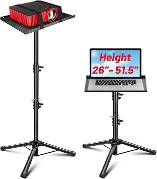 CAHAYA Projector Stand Tripod Adjustable Height Portable Laptop Rack Tray