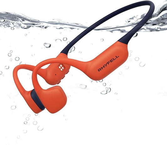 Bone Conduction Headphones, IP68 Waterproof Swimming Headphones with MP3 Mode 32GB Memory, Bluetooth 5.4, Open-Ear Design, Secure Fit for Running, Fitness and Cycling