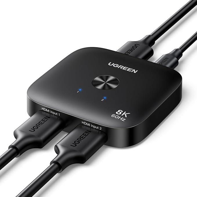 UGREEN HDMI 2.1 Switch 2 in 1 Out 8K@60Hz, HDR10+, VRR, 4K@240Hz