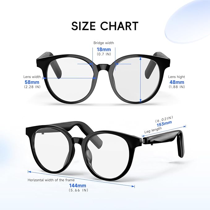 GetD AI Glasses for Men & Women, Smart Glasses Powered by ChatGPT with 145-Language Translation,Bluetooth 5.4 Glasses, Polarized & Photochromic Lenses, 11H Music Play for Driving and Daily Use
