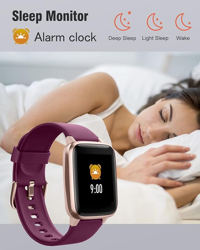 Fitness Tracker Fitness Watches for Women Men (Make/Answer Calls), 1.85" Smart Watch for iPhone/Android Phones, Heart Rate/Sleep Monitor Steps Tracker Watch Pedometer IP68 Waterproof