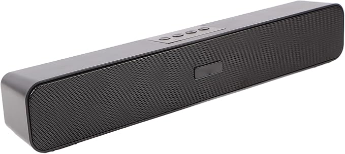 ASHATA PC Soundbar, Wired and Computer Speaker Home Theater Stereo Sound Bar, Bluetooth U Disk Memory Card FM Radio, for Desktop, Laptop, Tablet, Smartphone