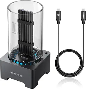 GRAUGEAR USB4 M.2 SSD Docking Station, 40Gbps External NVMe SSD Enclosure with Built-in Cooling Fan, UASP Trim Support, Compatible with Thunderbolt 4/3, ASM2464PD Chip