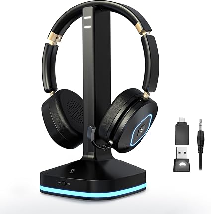 Wireless Headset with Mic for Work, Bluetooth Headset for Call & Meeting