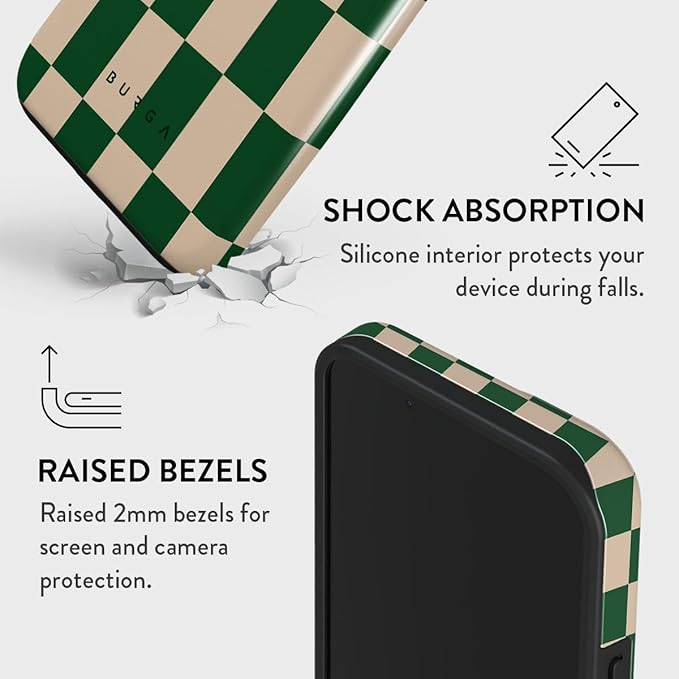 BURGA Phone Case for iPhone 15 - Cute, Trendy, Aesthetic, Pattern Phone Cover, Hard Shell Protection - fits Apple iPhone 15 Case for Women and Men