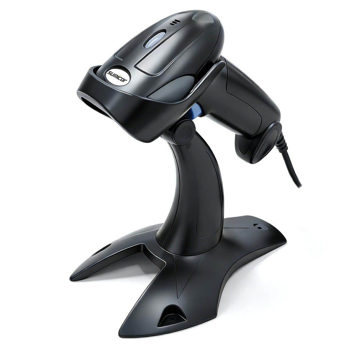 Sumicor 2D USB Barcode Scanner with Stand, Handheld 1D 2D QR Barcode Reader Support Mobile Payment Laptop Screen Scan Wired Bar Code Scanner for Supermarket Retail Store