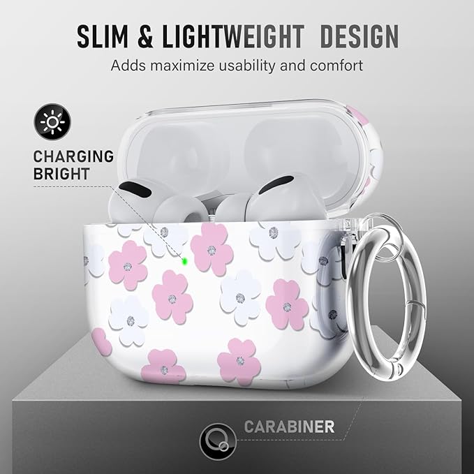 for AirPods Pro 3 Case (2025) with Cleaner Kit, Cute Soft Silicone Cover Compatible AirPods Pro 3rd Genera case with Keychain for Women Men with Keychain for Airpod Pro case(2025) Six Leaf Clover