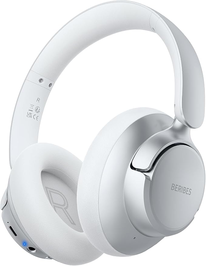 BERIBES Hybrid Active Noise Cancelling Headphones Wireless Over Ear 70Hours