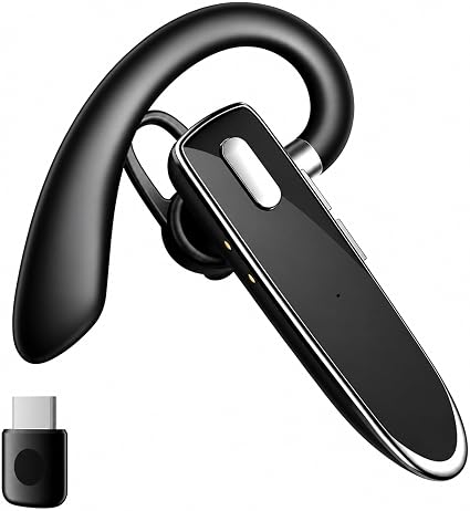Bluetooth 6.1 Headset,Wireless Earpiece with USB Dongle for PC