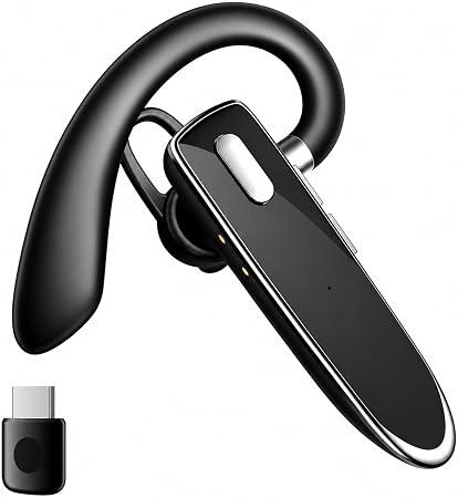 Bluetooth 6.1 Headset,Wireless Earpiece with USB Dongle for PC