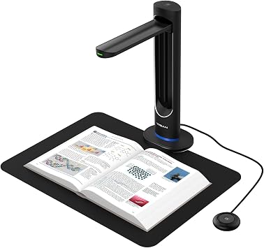 VIISAN K48 48MP Book Scanner & Document Camera, AI-Powered USB Camera with 600 DPI – Used for Book Digitization, Archiving & OCR, Auto Page Smoothing, Laser Positioning, Windows/Mac