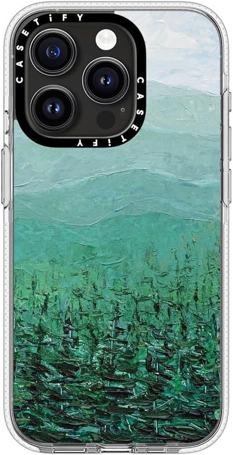 CASETiFY Clear iPhone 15 Pro Case [Not Yellowing / 6.6 ft. 3X Military Grade Drop Protection/Compatible with Magsafe] - Pine Forest - Clear